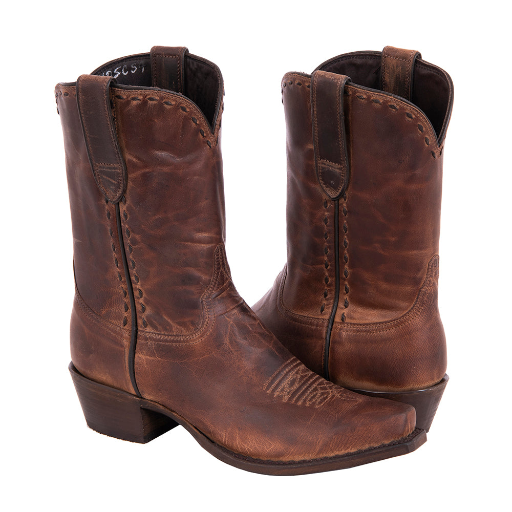 Ladies Cowboy 10-2 Canella Goat Half Chocolate Buckstitch Tops TB