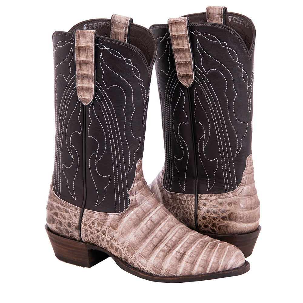 Men's Cowboy 12-2 Natural Caiman/Chocolate Moto
