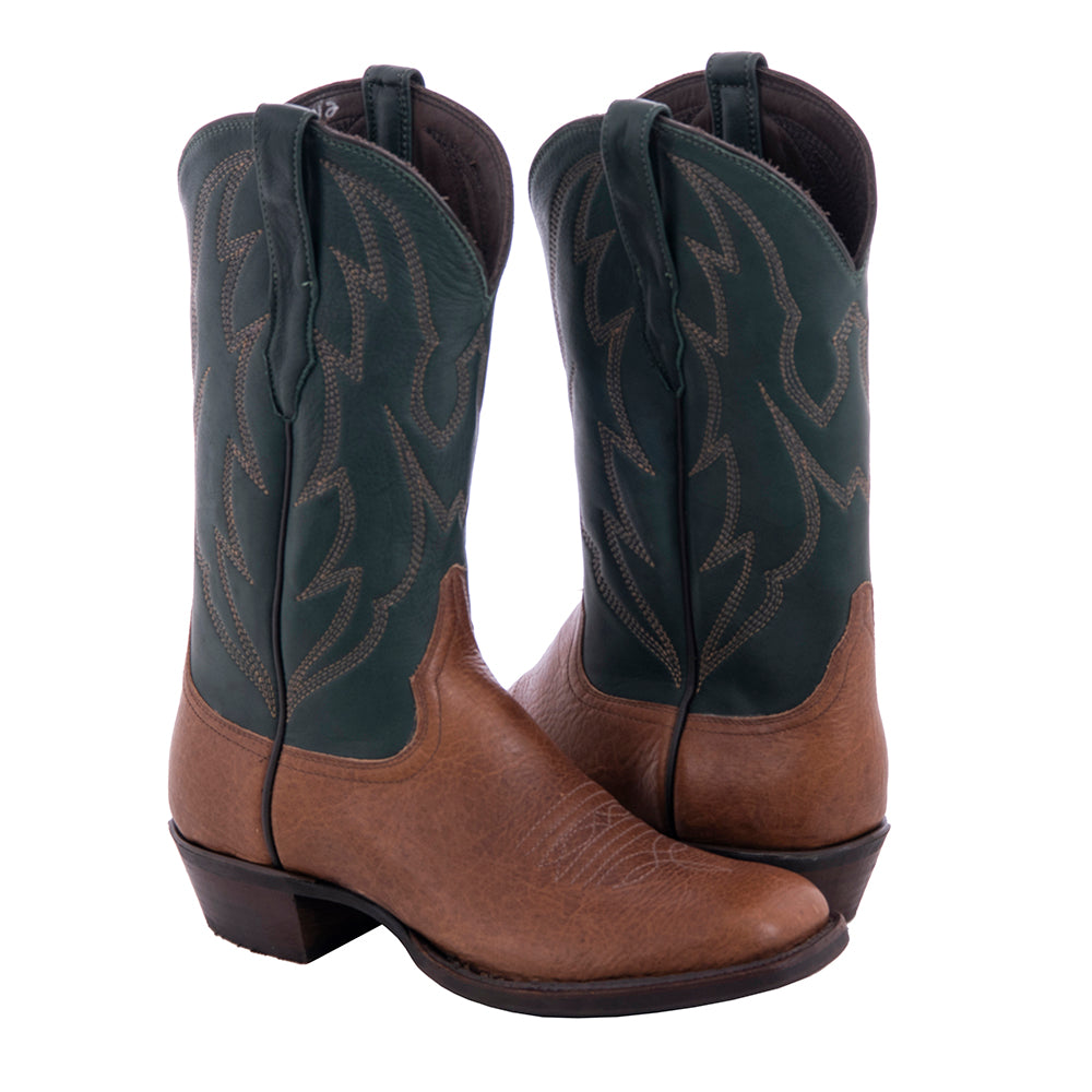 Men's Cowboy 12-2.5 Bourbon Bison/Green Renaisance Crown Sttich MV Sole