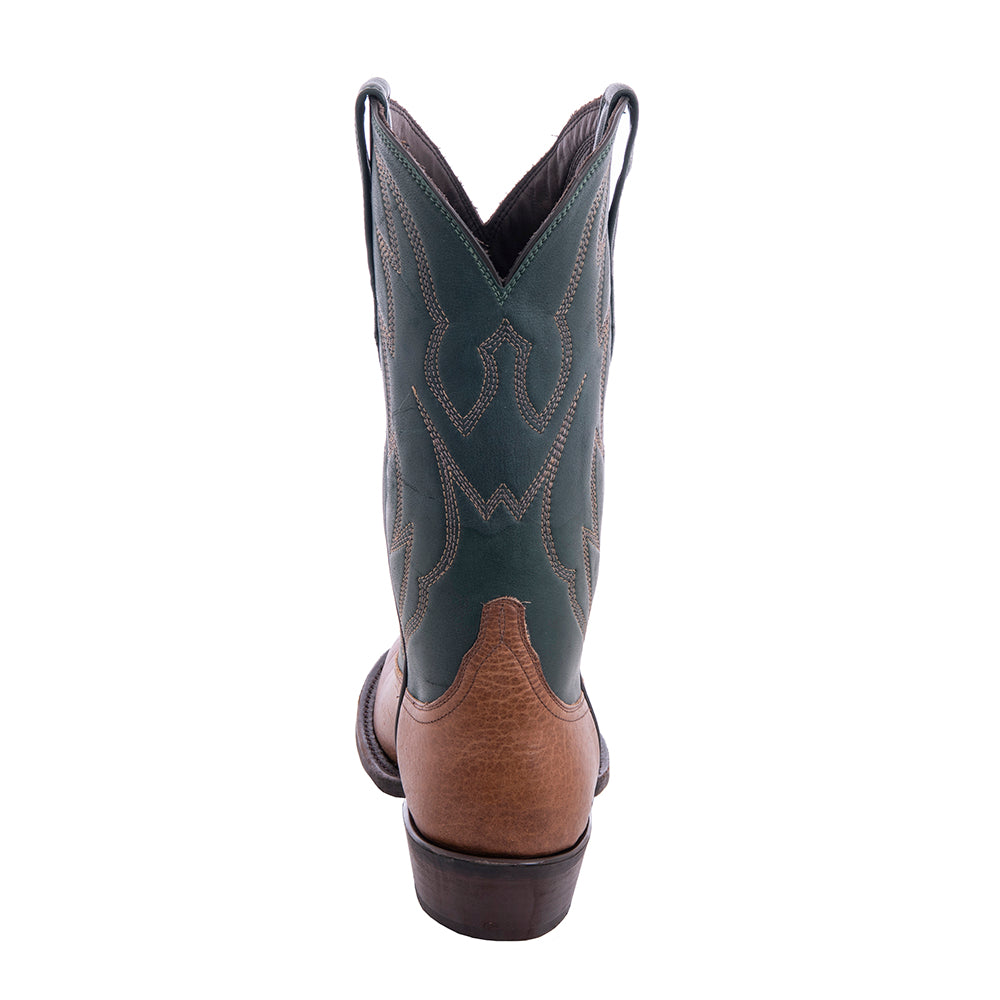 Men's Cowboy 12-2.5 Bourbon Bison/Green Renaisance Crown Sttich MV Sole