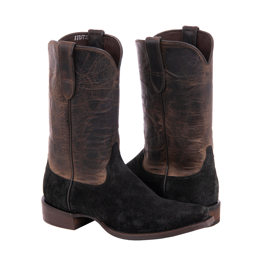 Men's Cowboy 12-2 Black Hippo/Tobac Goat Mini Vibram Sole