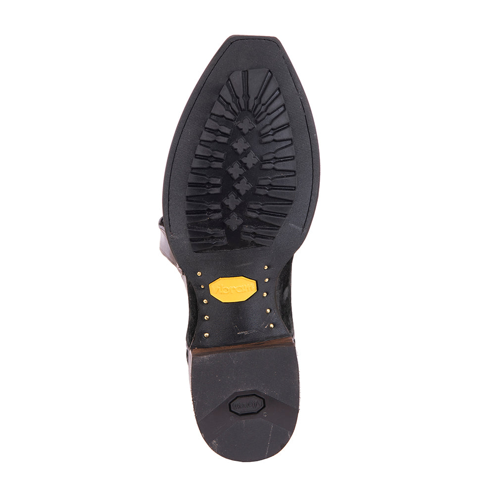 Men's Cowboy 12-2 Black Hippo/Tobac Goat Mini Vibram Sole