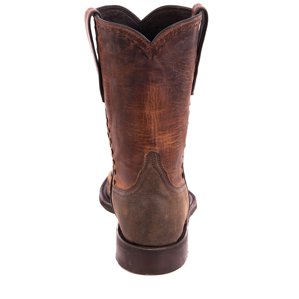 Men's Roper 10-1Brown Bomber/Canella Goat CH Buckstitch MV Sole