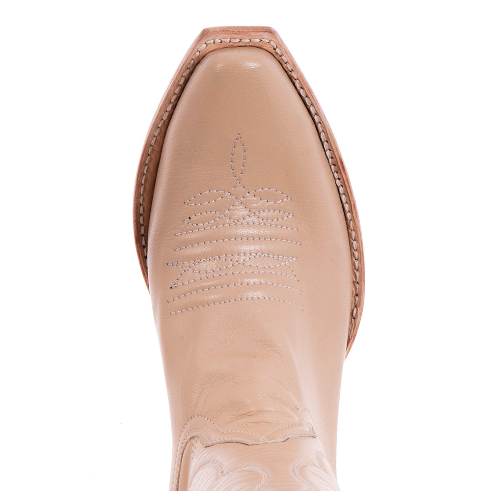 Ladies Cowboy 13-2 Bone Kidskin w/Winn Stitch