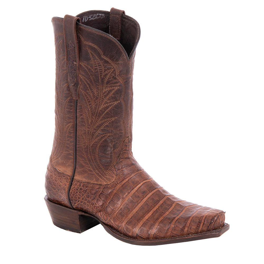 Men's Cowboy 12-2 Cigar Pull Up Caiman Croc/Canella Goat Winn Stitch
