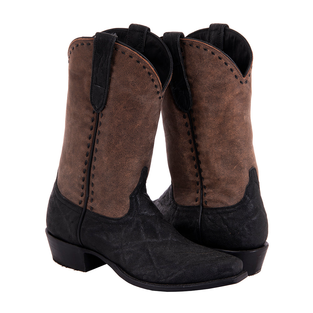 Men's Cowboy 12-2.5 Black Elephant w/Buckstitch