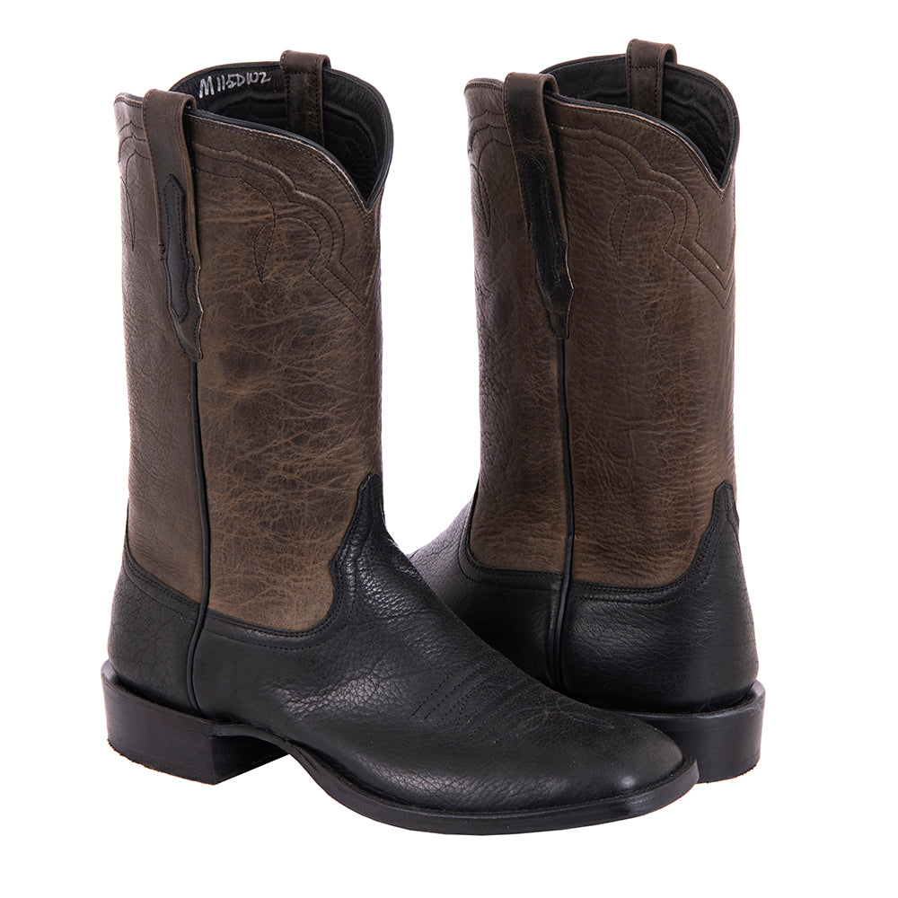 Men's Cowboy 12-2 Black Bison/Grey Bison Arrow Collar MV Sole