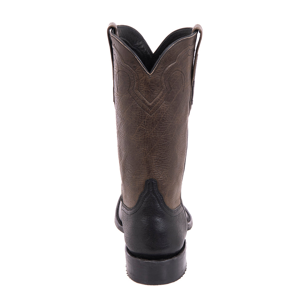 Men's Cowboy 12-2 Black Bison/Grey Bison Arrow Collar MV Sole