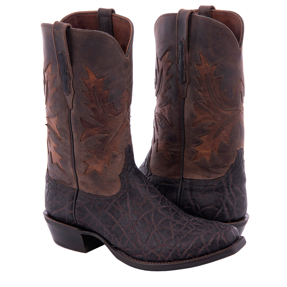 Men's Cowboy 12-2 Nicotine Elephant/Tobac Goat Fern Inlay Mini Vibram