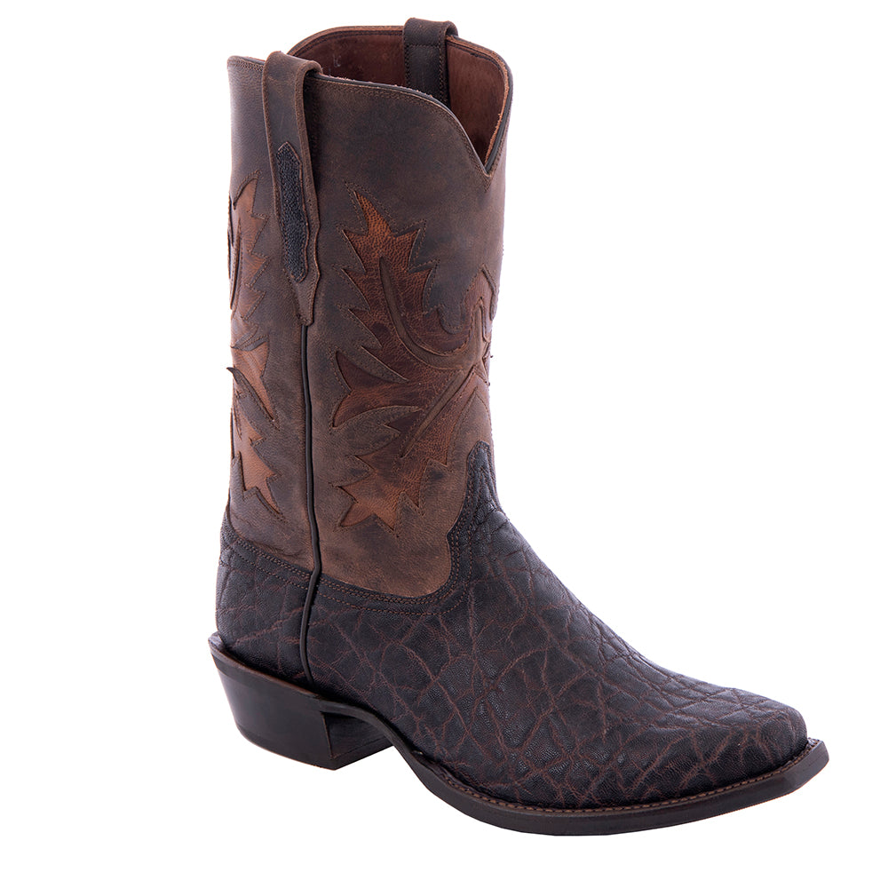 Men's Cowboy 12-2 Nicotine Elephant/Tobac Goat Fern Inlay Mini Vibram