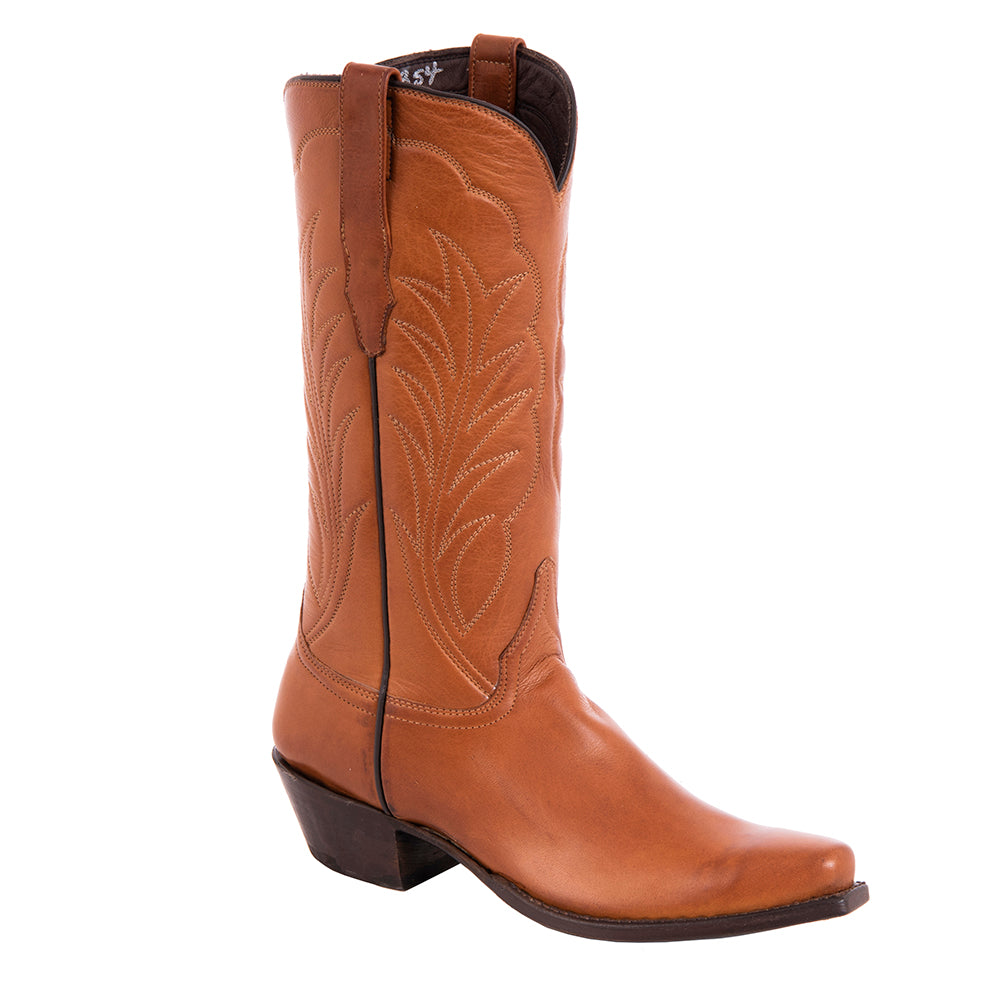 Ladies Cowboy 13-2 British Tan Aniline Winn Stitch
