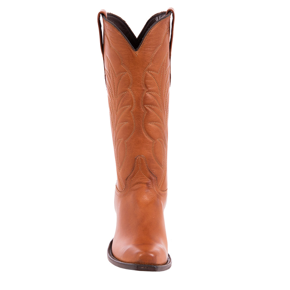 Ladies Cowboy 13-2 British Tan Aniline Winn Stitch
