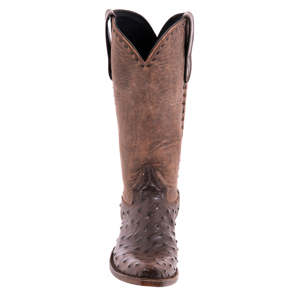 Ladies Cowboy 13-2 Nicotine FQ Ostrich Brown WW II Full Buckstitch