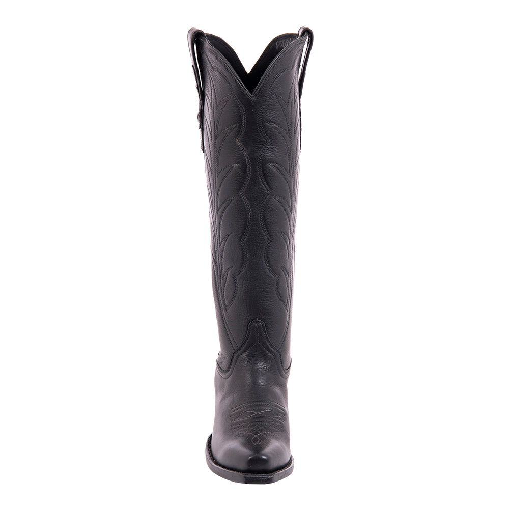 Ladies Cowboy 16-2 Black Aniline Winn Stitch