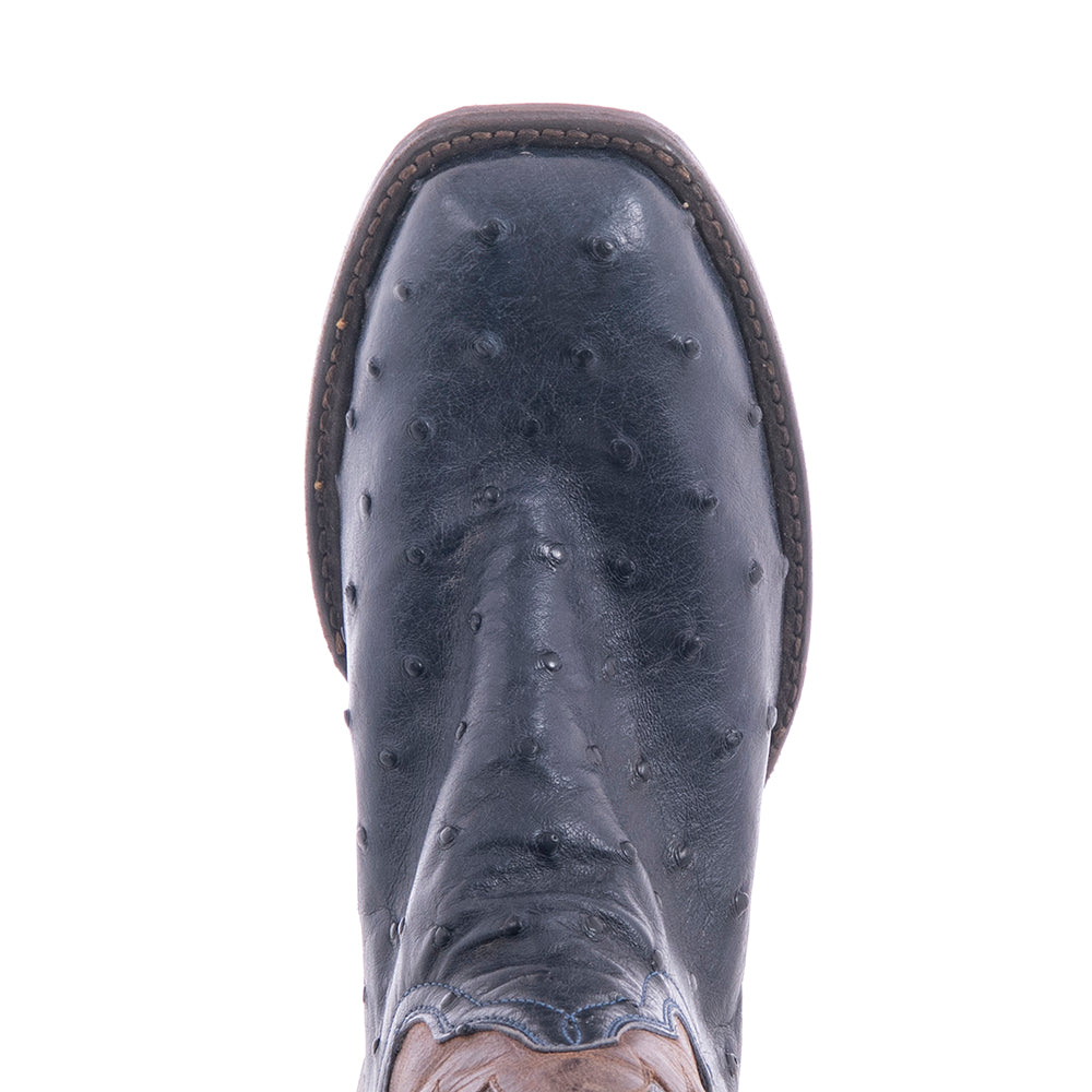 Ladies Cowboy 12-2 Navy CC FQ Ostrich/Canella Goat Fern Inlay