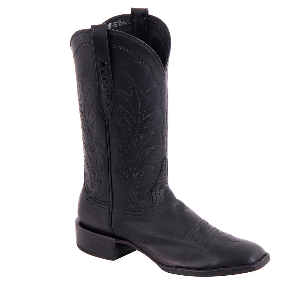 Ladies Cowboy 12-2.5 Black Mad Dog Goat Winn Stitch Toe Bug