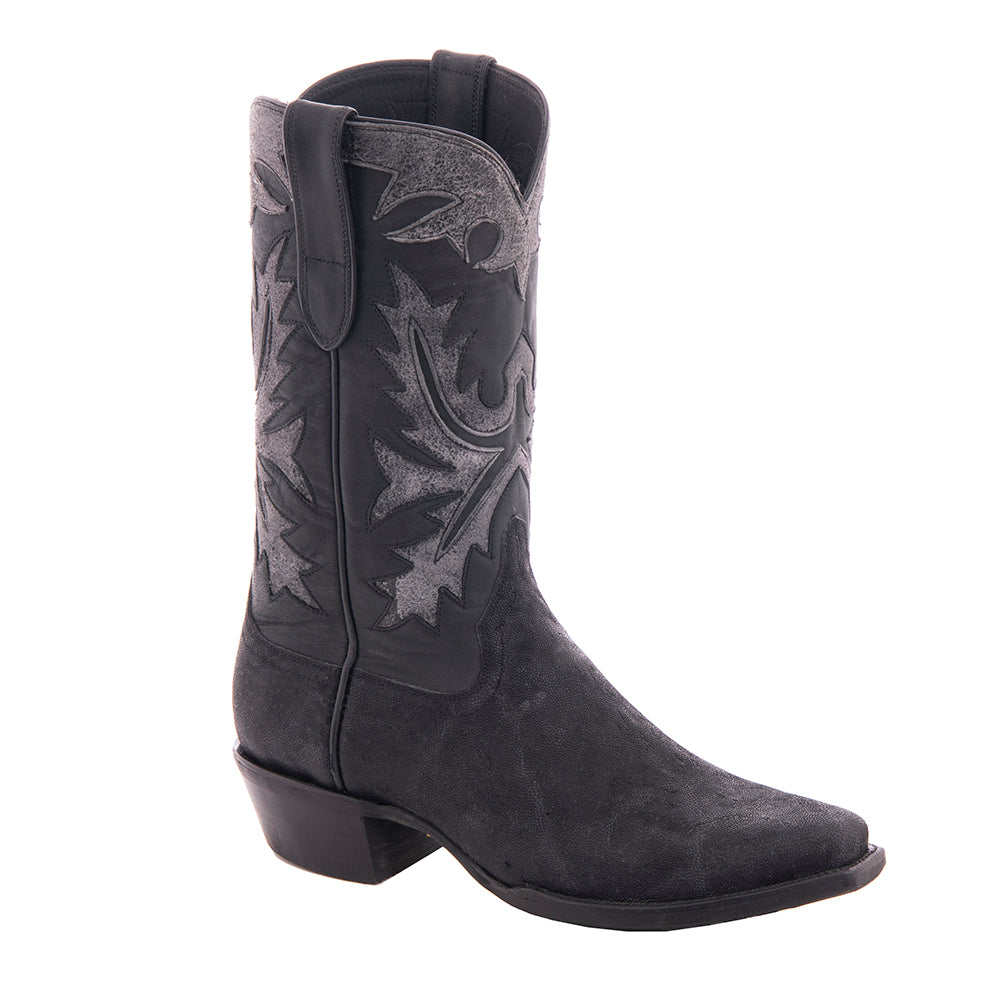 Men's Cowboy 12-2 Black Elephant/Black Goat Fern Inlay Mini Vibram