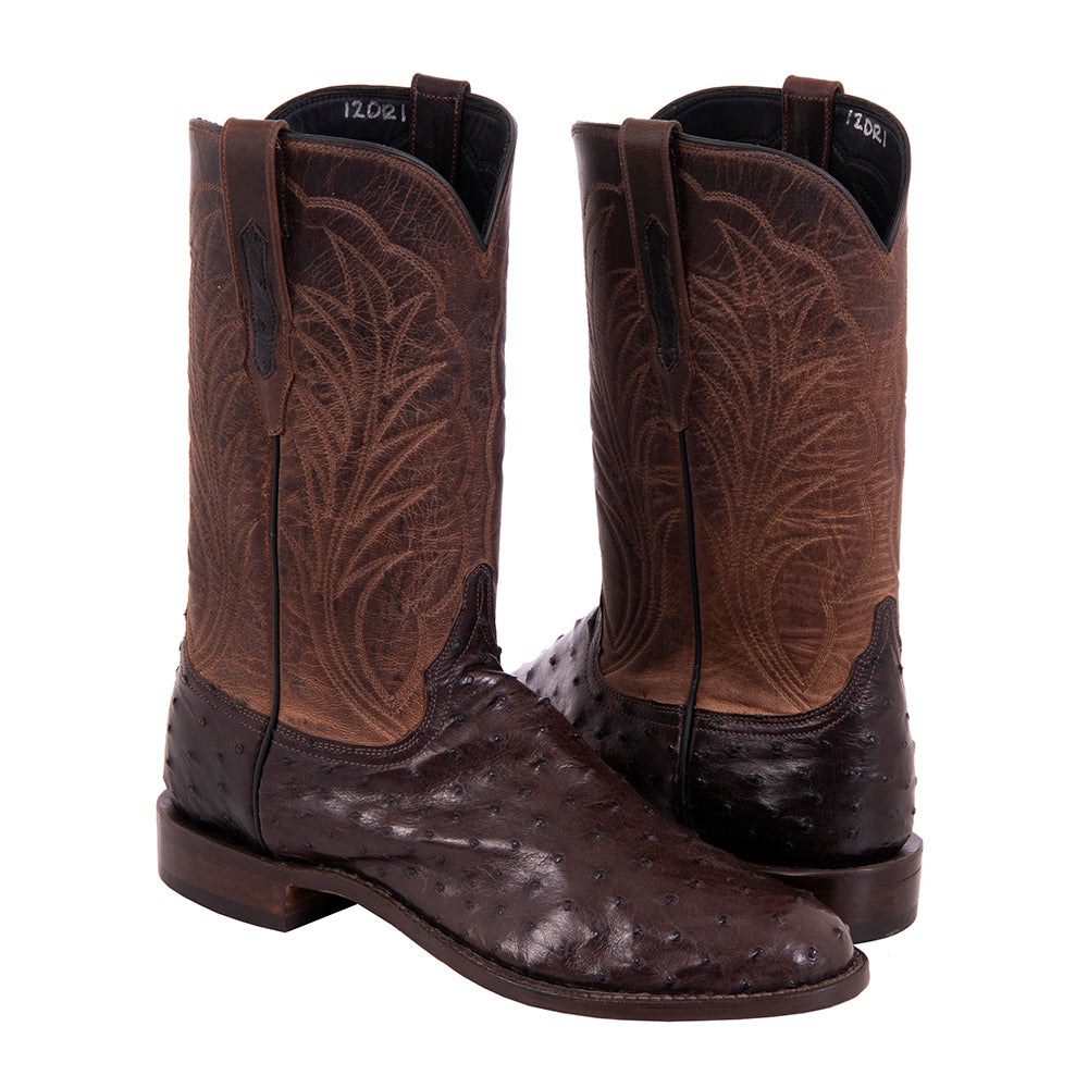 Men's Cowboy 12-2 Nicotine FQ Ostrich/Canella Goat Winn MV Soles