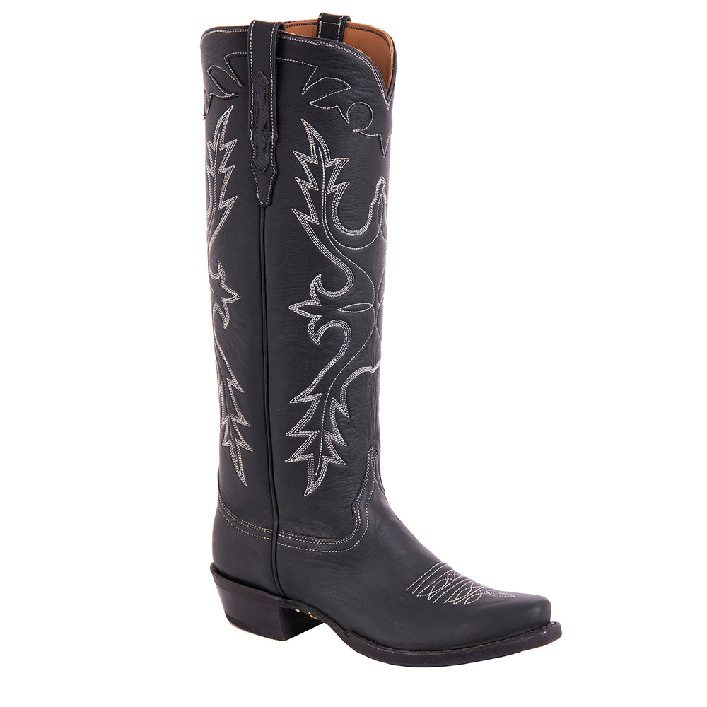 Ladies Cowboy 17-2 Black Aniline Old Nugget Toe Bug Mini Vibram
