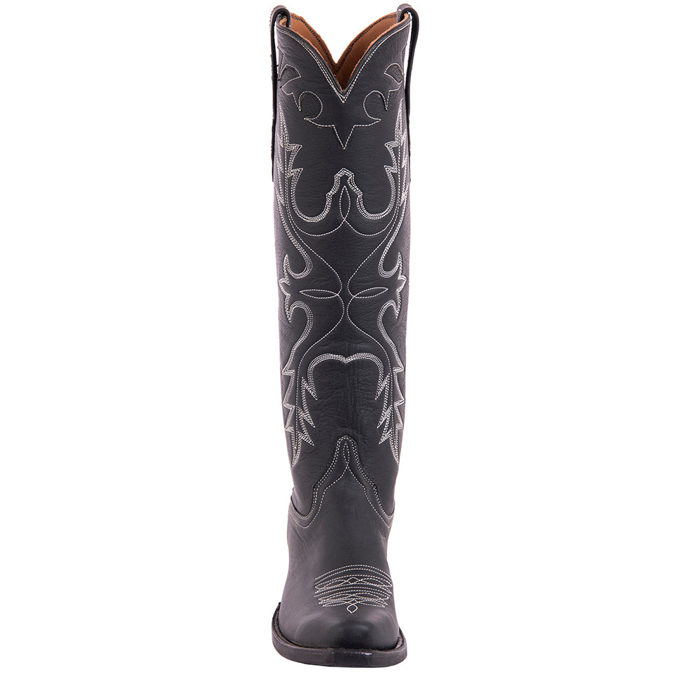 Ladies Cowboy 17-2 Black Aniline Old Nugget Toe Bug Mini Vibram