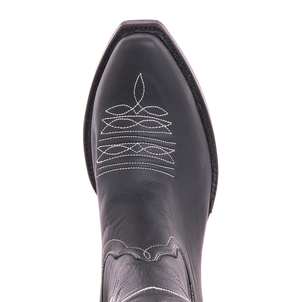 Ladies Cowboy 17-2 Black Aniline Old Nugget Toe Bug Mini Vibram