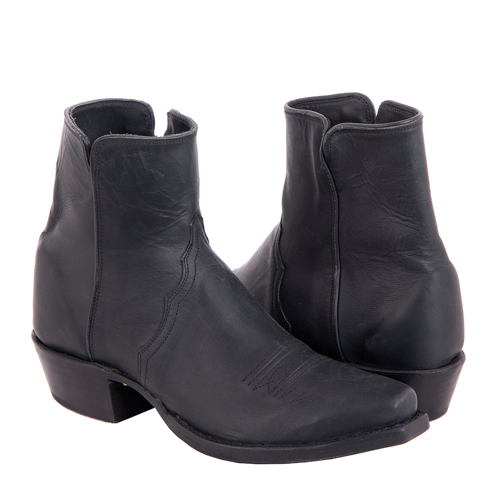 Mens Short Zip Black Mad Dog Goat Toe Bug