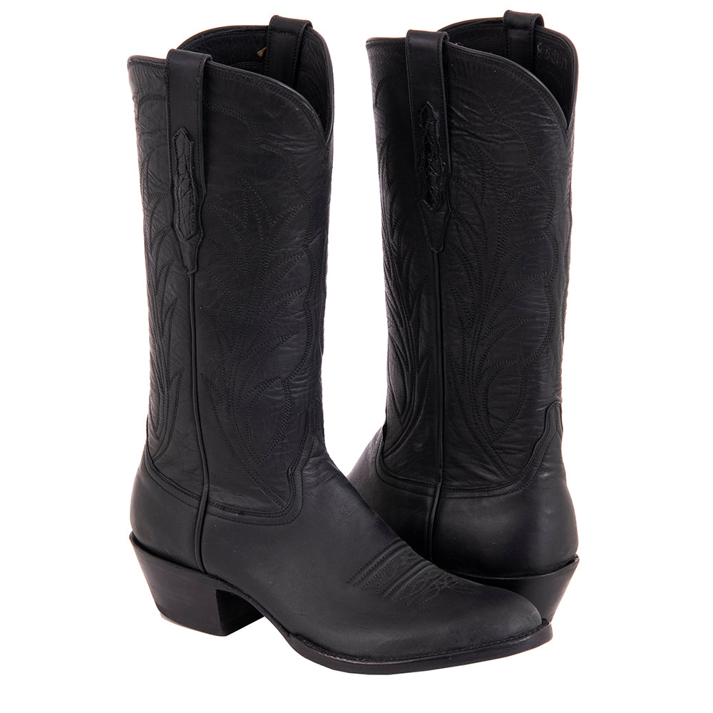 Ladies Cowboy 13-2 Black Mad Dog Winn Stitch Toe Bug