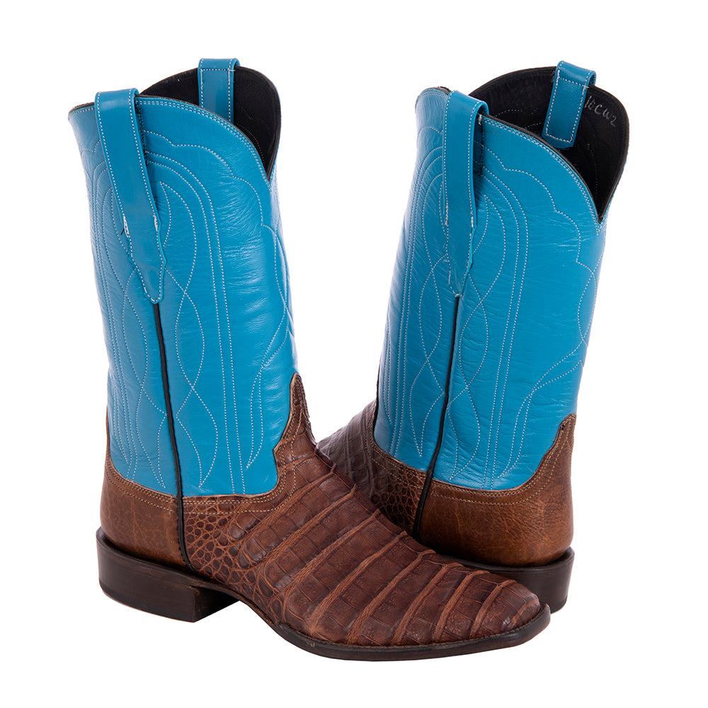 Ladies Cowboy 12-2.5 Cigar PU Caiman Belly/TQ Kid/Mocha Bison