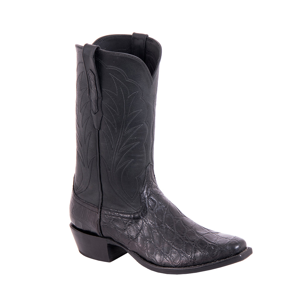 Men's Cowboy 12-2 Black Wild Gator/Black Mad Dog Goat Winn