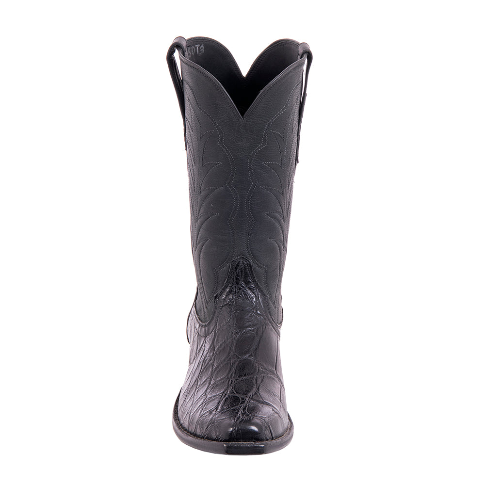 Men's Cowboy 12-2 Black Wild Gator/Black Mad Dog Goat Winn