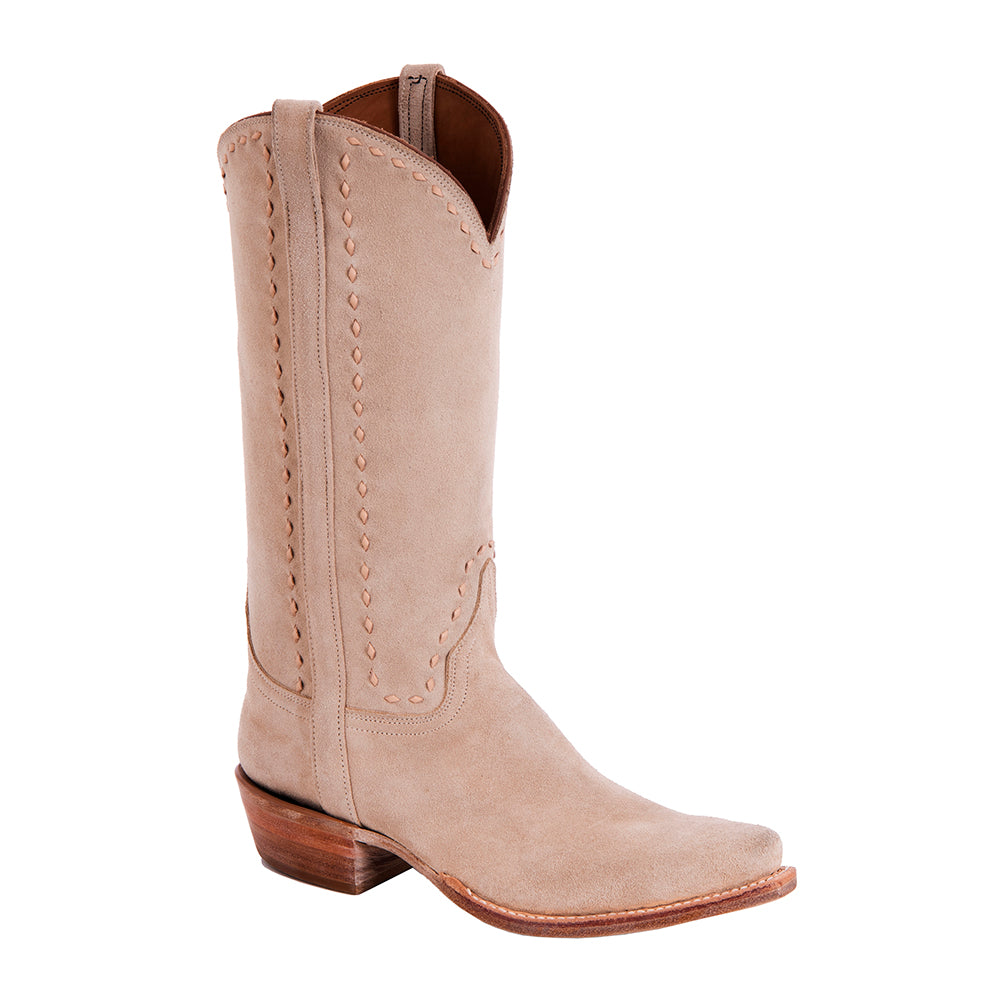 Ladies Cowboy 13-2 Tan RO Covered Side Seam Full Natural Buckstitch