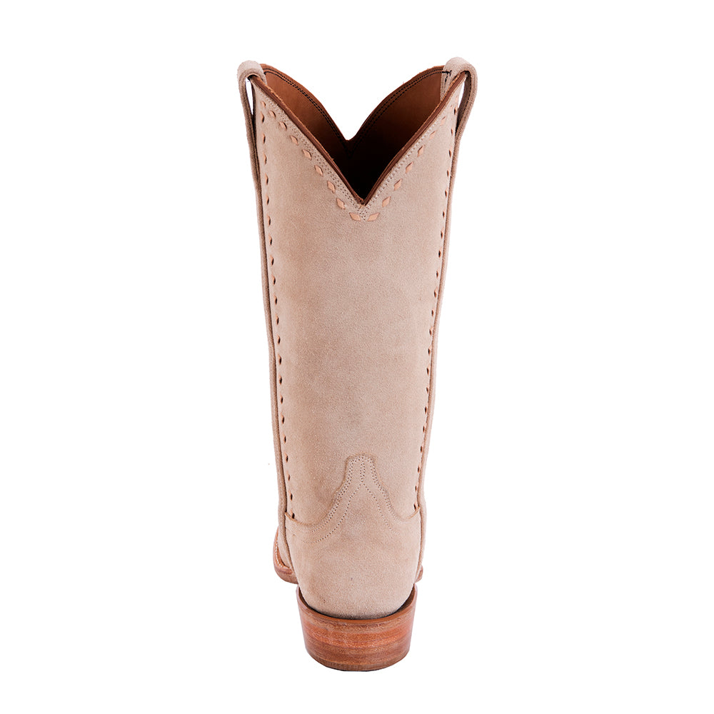 Ladies Cowboy 13-2 Tan RO Covered Side Seam Full Natural Buckstitch