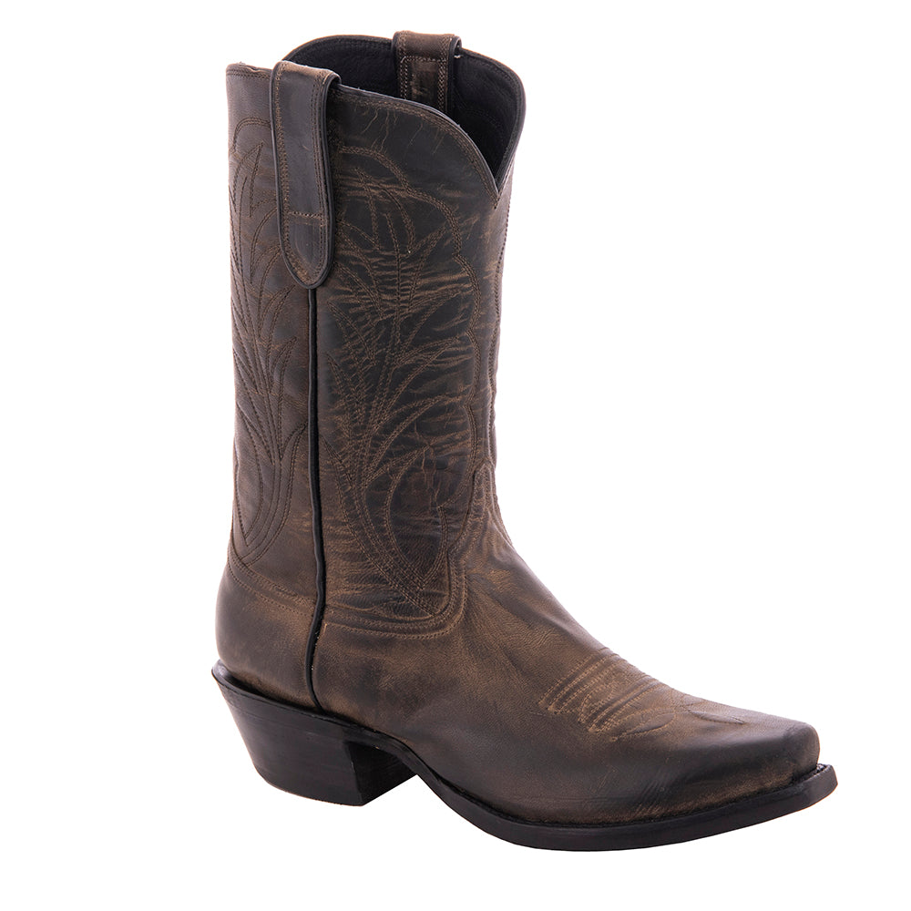 Men's 12-2 Grey Goat Winn Stitch Toe Bug Cowboy Boot