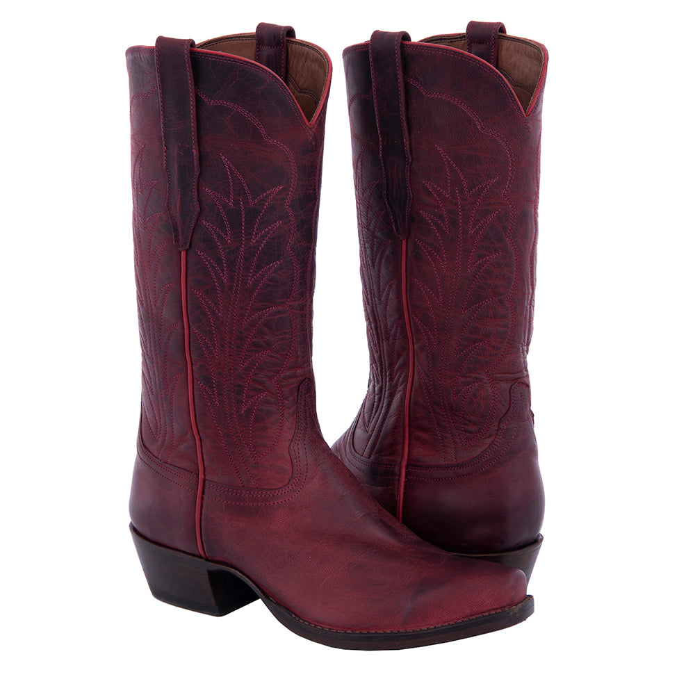 LADIES 13" RED MADDOG WINN STITCH COWBOY BOOT