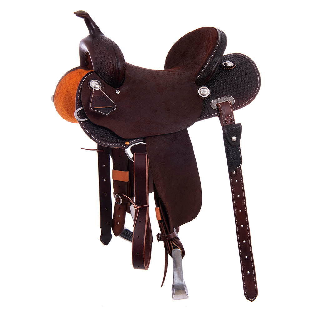Burns Chocolate SO/RO Barrel Saddle- Round- 1/2 Snowflake