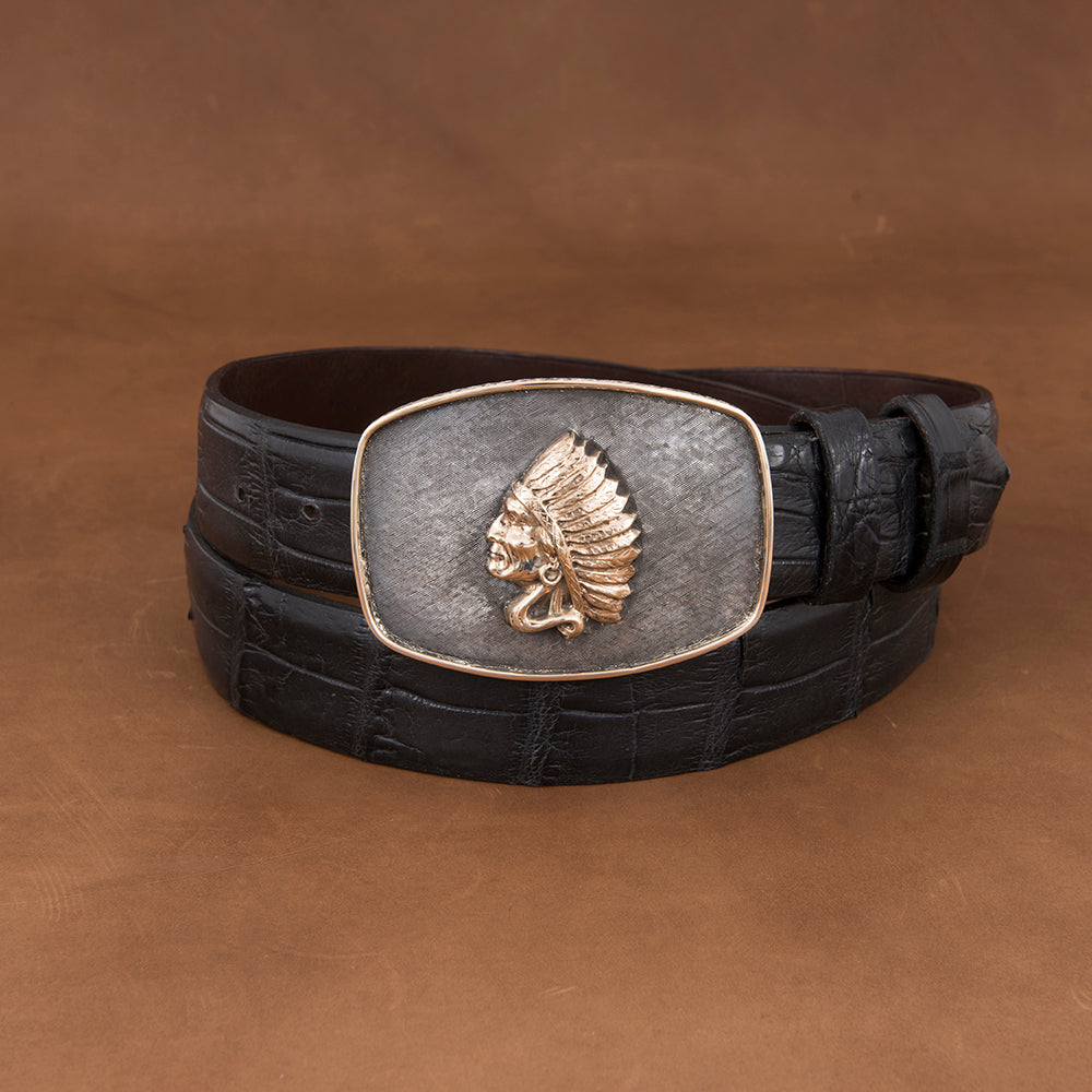 COLT 14K YELLOW GOLD CHIEF WESTERN BUCKLE