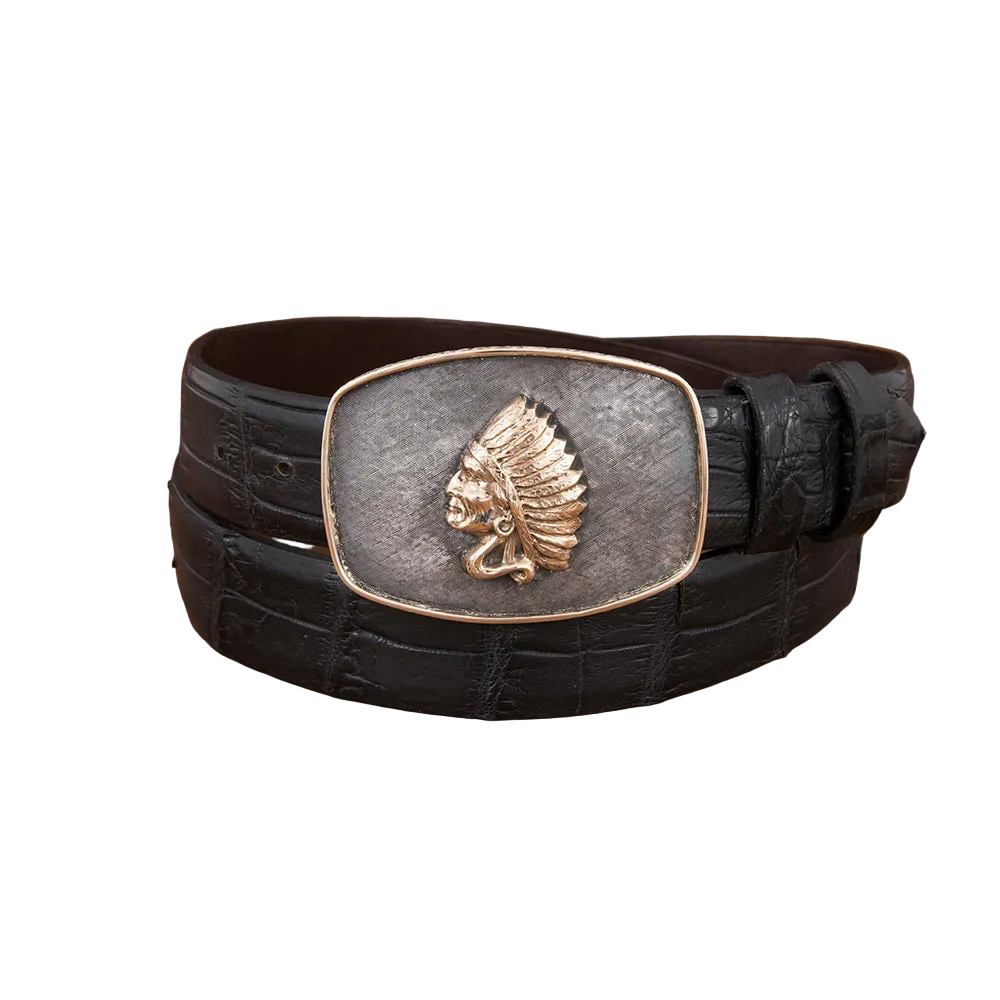 COLT 14K YELLOW GOLD CHIEF WESTERN BUCKLE