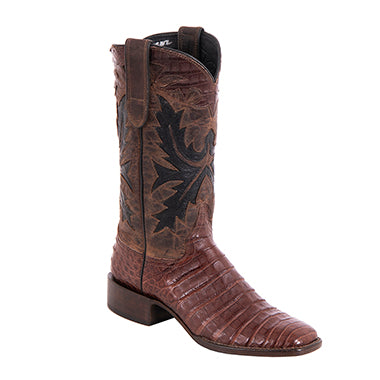 Ladies Cowboy 12-2 Cigar Caiman Croc/Canella Goat Fern Inlay