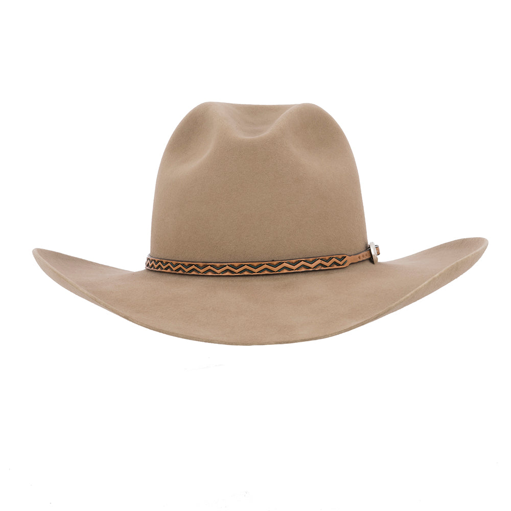 ANTQIUE BROWN AZTEC HATBAND W/TURQUOISE