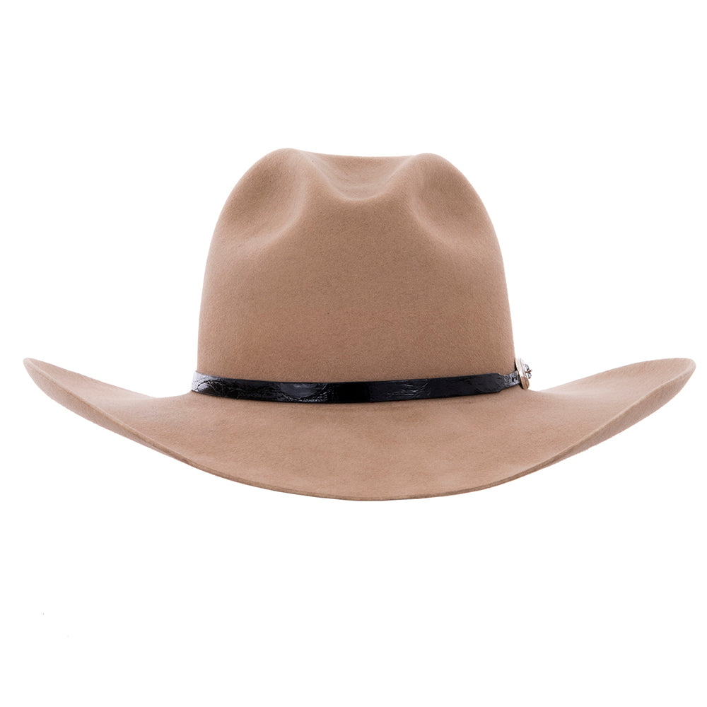 WIDE HAT BAND BLACK ALLIGATOR SS ENGRAVED BKL