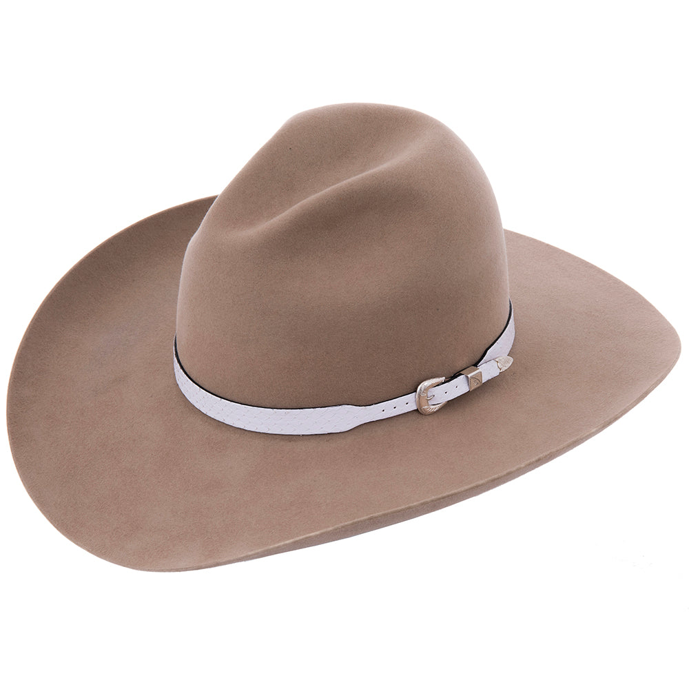 WHITE PYTHON EXOTIC WIDE HATBAND