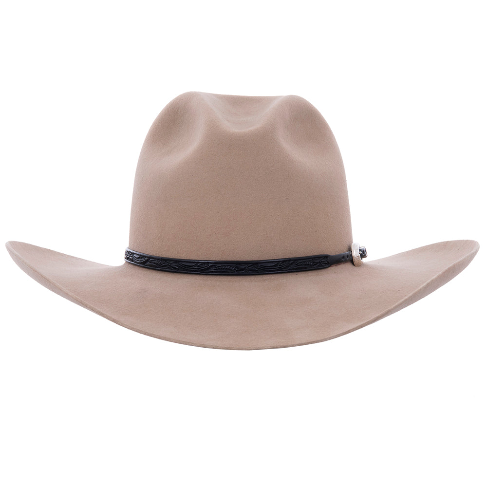 WILD ROSE TOOLED HAT BAND BLACK 3/8-1/4