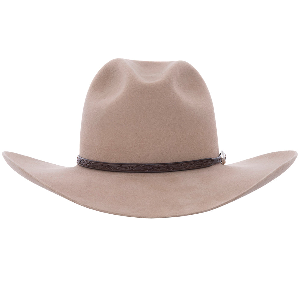 WILD ROSE TOOLED HAT BAND 3/8-1/4 CHOC