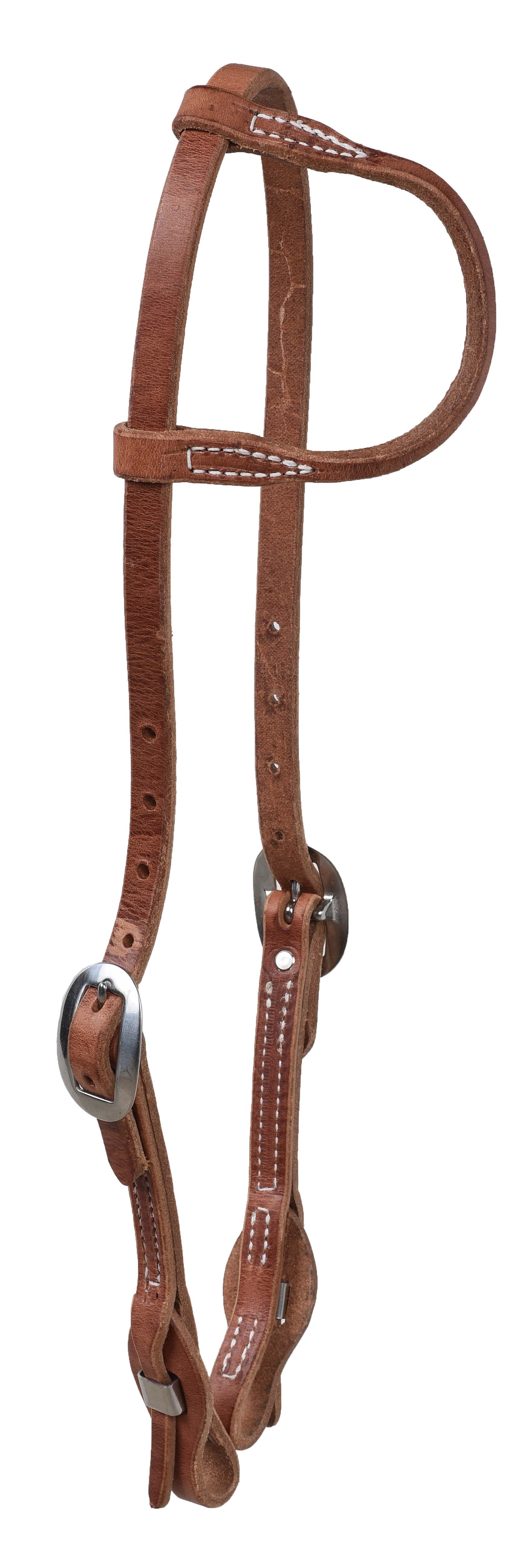 Harness Leather Quick Change Headstall Knotted Browband