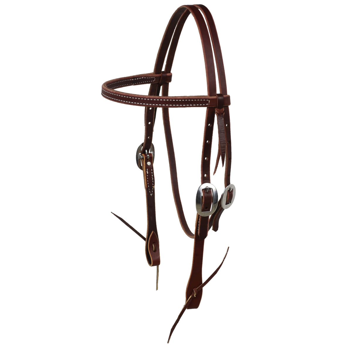 Latigo Browband Headstall with Stainless Hardware