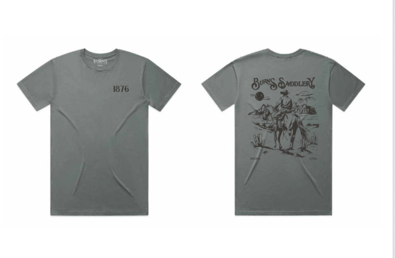 GREY SALINA BURNS SADDLERY RILEY LIFESTYLE T-SHIRT