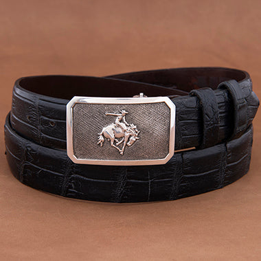 Ridge Heavy Matte Buckle with Bronc