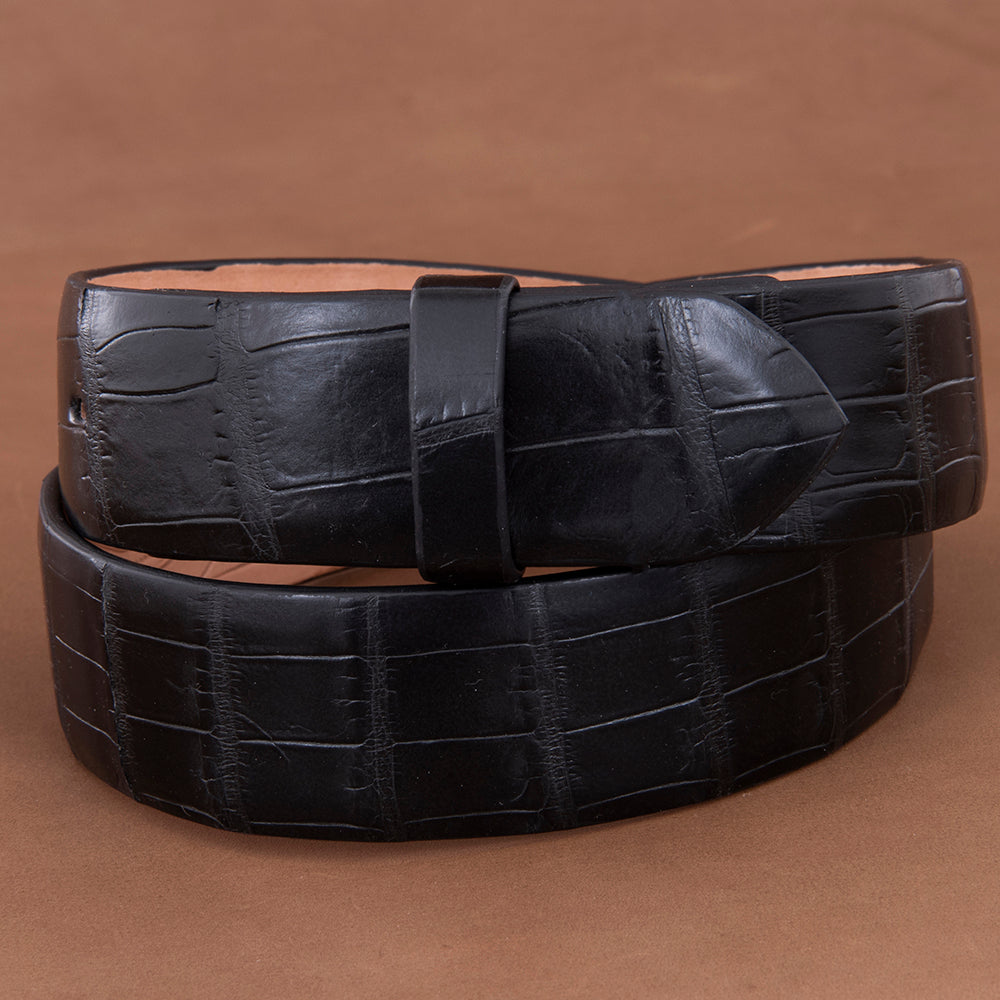 1 1/2" Alligator Black Matte Belt