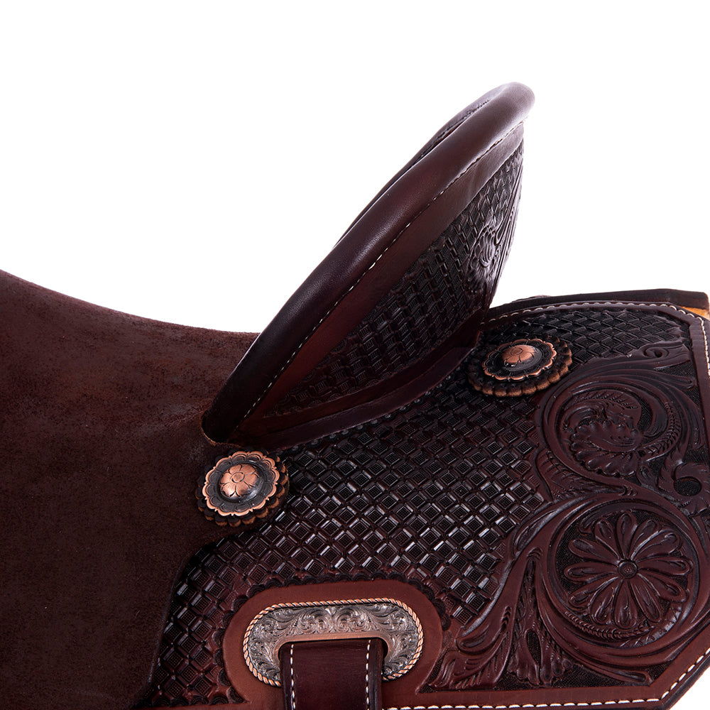 1/2 Chocolate SO/RO Barrel Saddle Notched 1/2 Waffle Julya