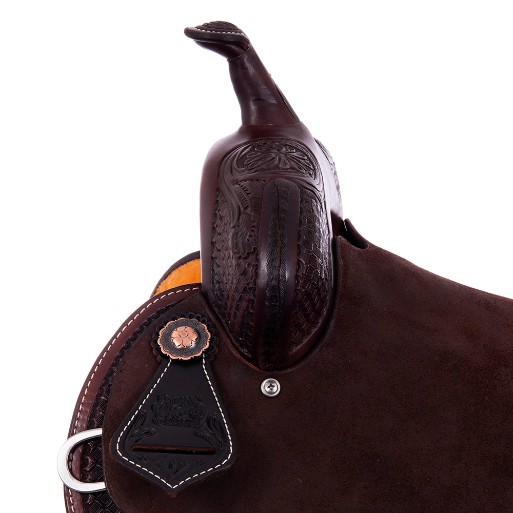 1/2 Chocolate SO/RO Barrel Saddle Notched 1/2 Waffle Julya